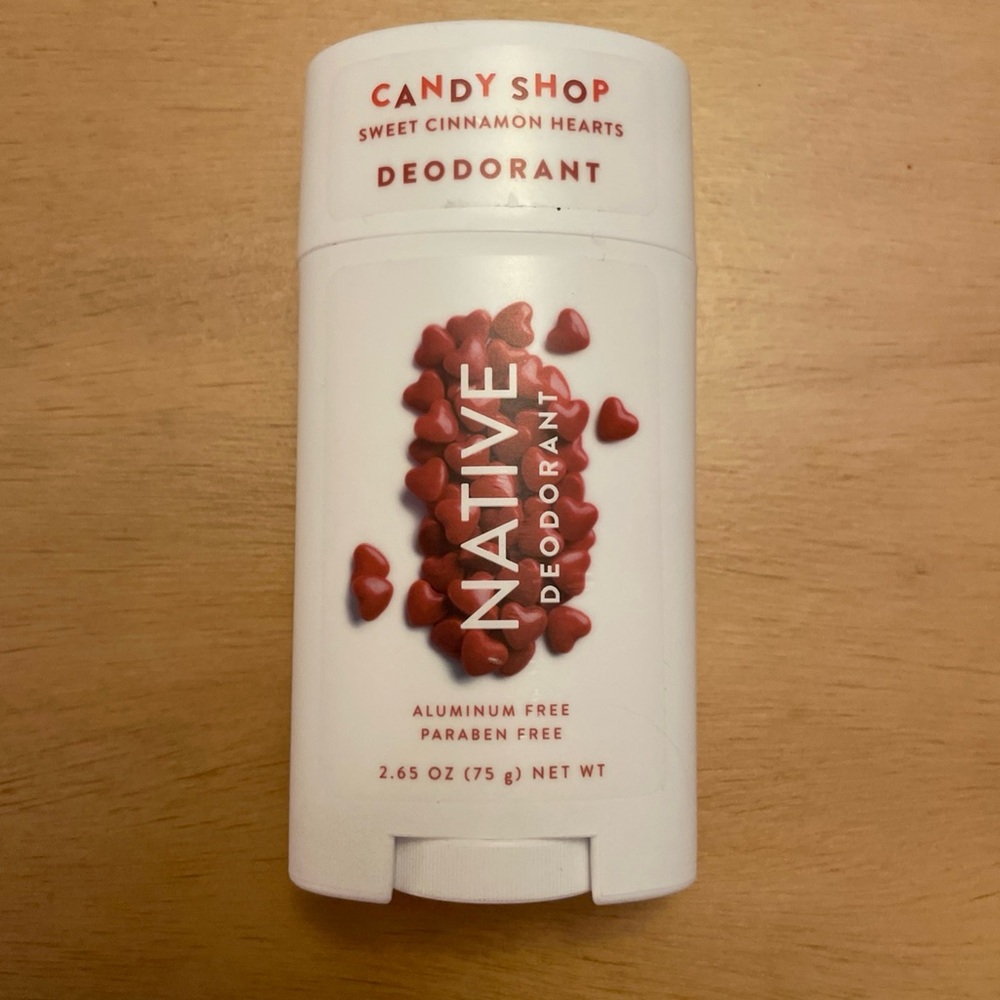 New Womens Native Candy Shop Deodorant Sweet Cinnamon Hearts Scent size 2.65oz